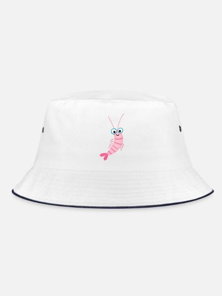 Garnele - Bucket Hat - Weiß/Navy