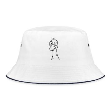 Dumme Gans - Bucket Hat - Weiß/Navy - Vorne
