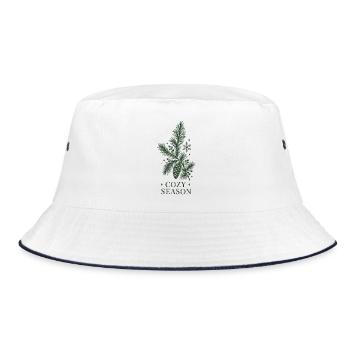 Gemütliche Kiefernsaison - Bucket Hat - Weiß/Navy - Vorne