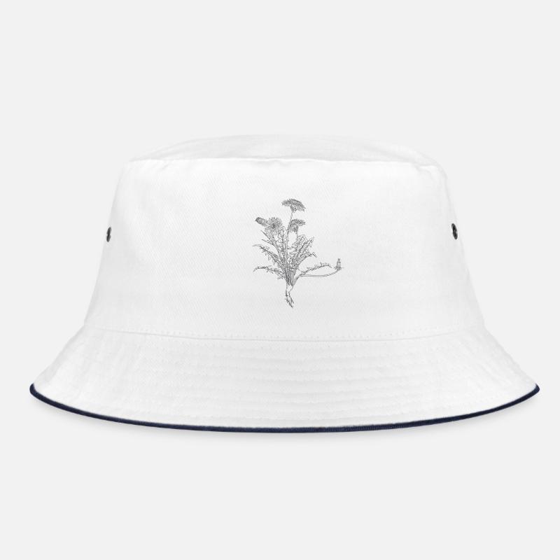 Löwenzahn - Bucket Hat - Weiß/Navy