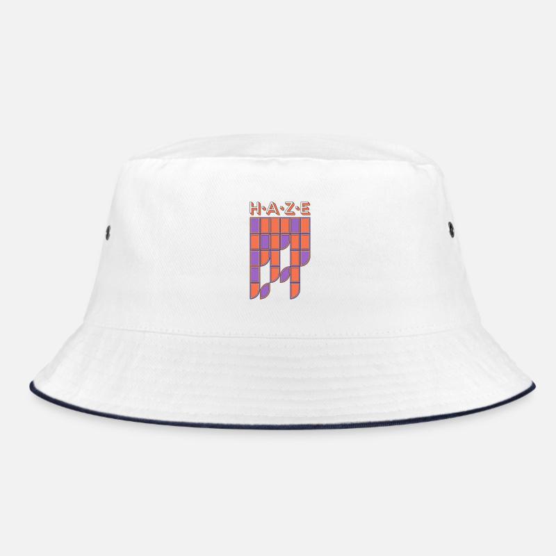Lettering graphic - Bucket Hat - white/navy
