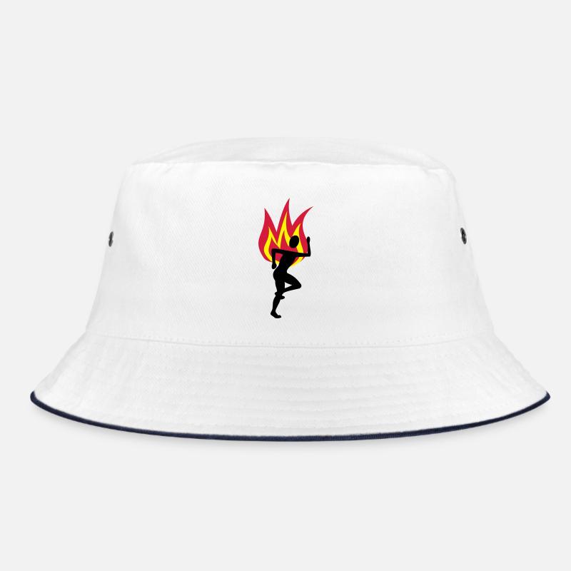 Jogger fire flame Bucket Hat