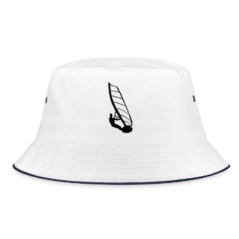 Windsurfer - Bucket Hat - white/navy - Front