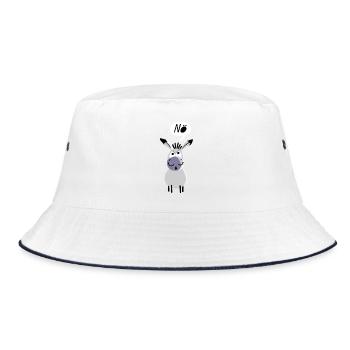 Der Esel sagt Nö - Bucket Hat - Weiß/Navy - Vorne