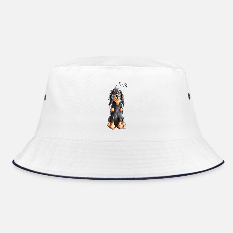 Drôle Gordon Setter dessin animé - Chien - Cadeau - Bob - blanc/marine