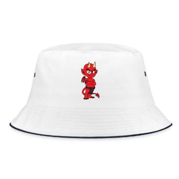 Little Devil - Bucket Hat - white/navy - Front