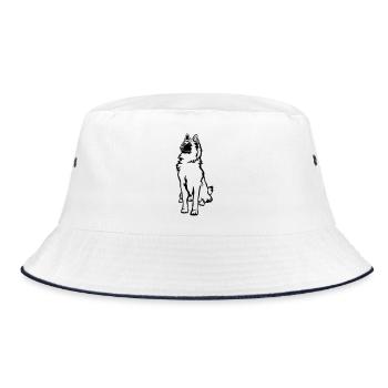 Tervuren - Bucket Hat - white/navy - Front