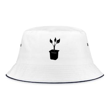 Cutting in breeding tray - Bucket Hat - white/navy - Front