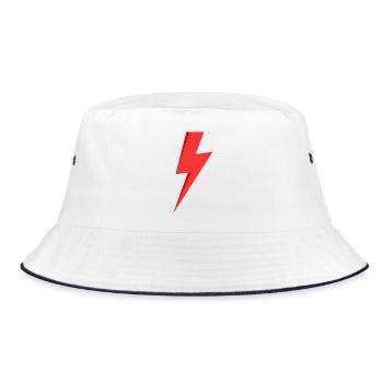 Red Lightning - Bucket Hat - white/navy - Front