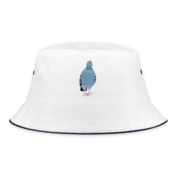 Dove - Bucket Hat - white/navy - Front