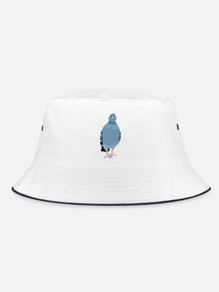Dove - Bucket Hat - white/navy - Front