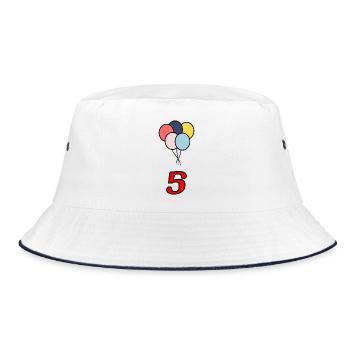 5. ANNIVERSARY. 5 YEARS. 5th ANNIVERSARY - Bucket Hat - white/navy - Front