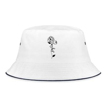 Sofia Surname First Name Name Flower - Bucket Hat - white/navy - Front