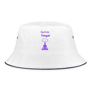 Gottes Tempel - Bucket Hat - Weiß/Navy - Vorne