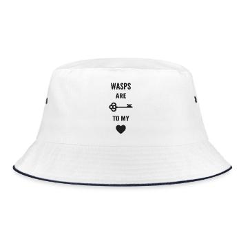 Wasps are the key to my heart - Bucket Hat - white/navy - Front