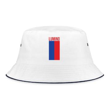 LUMINO Ticino Souvenir - Bucket Hat - white/navy - Front