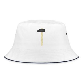 Metal Hammer Design - Bucket Hat - white/navy - Front