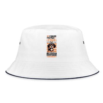 Fishing and Bulgarian Scenthound - Bucket Hat - white/navy - Front