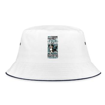 Angeln und Entlebucher Sennenhund - Bucket Hat - Weiß/Navy - Vorne