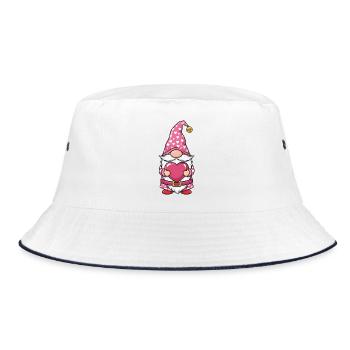 Valentine Gnomes - Bucket Hat - Weiß/Navy - Vorne