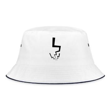 Lightning - Bucket Hat - white/navy - Front