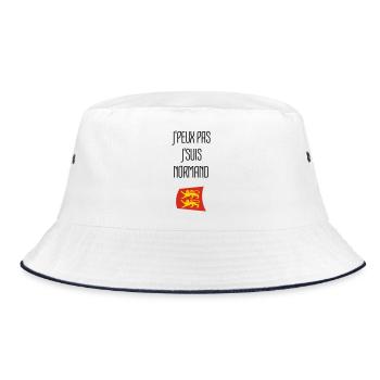 I can't I'm Norman - Normandy - Bucket Hat - white/navy - Front