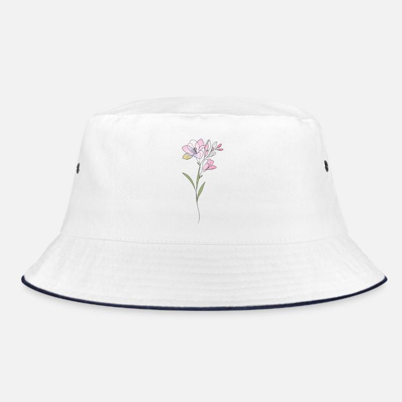 Freesien Blumen Illustration Bucket Hat