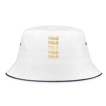 Year 1968 - Bucket Hat - white/navy - Front