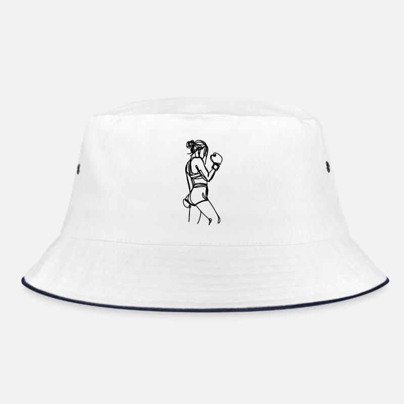 Boxen Mädchen Skizze Bucket Hat