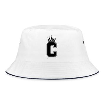 Letter C - Bucket Hat - white/navy - Front