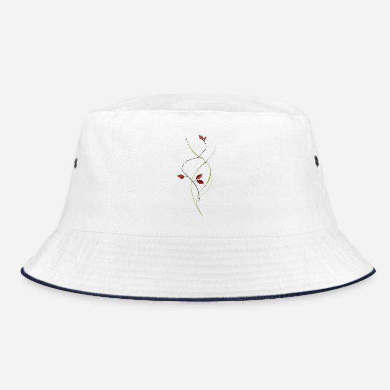 Minimalistischer Ast im Ikebana Stil elegant  Bucket Hat