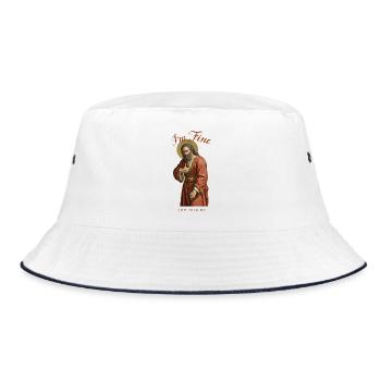 I'm Fine Job 2000 BC Lustiges Glaubensmeme - Bucket Hat - Weiß/Navy - Vorne
