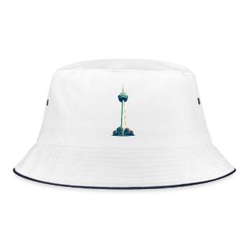 Colonius Retro - Bucket Hat - Weiß/Navy - Vorne
