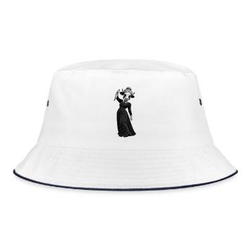 PSY COW - Bucket Hat - Weiß/Navy - Vorne