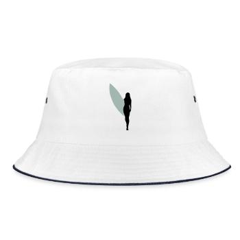 surfgirlshape1 - Bucket Hat - Weiß/Navy - Vorne