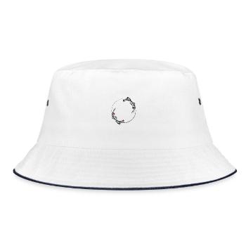 Frame - Bucket Hat - white/navy - Front
