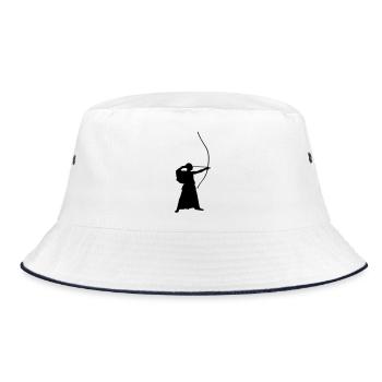 Bogenschütze - Bucket Hat - Weiß/Navy - Vorne
