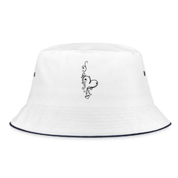 Valentinstag. Liebe, love - Bucket Hat - white/navy - Front