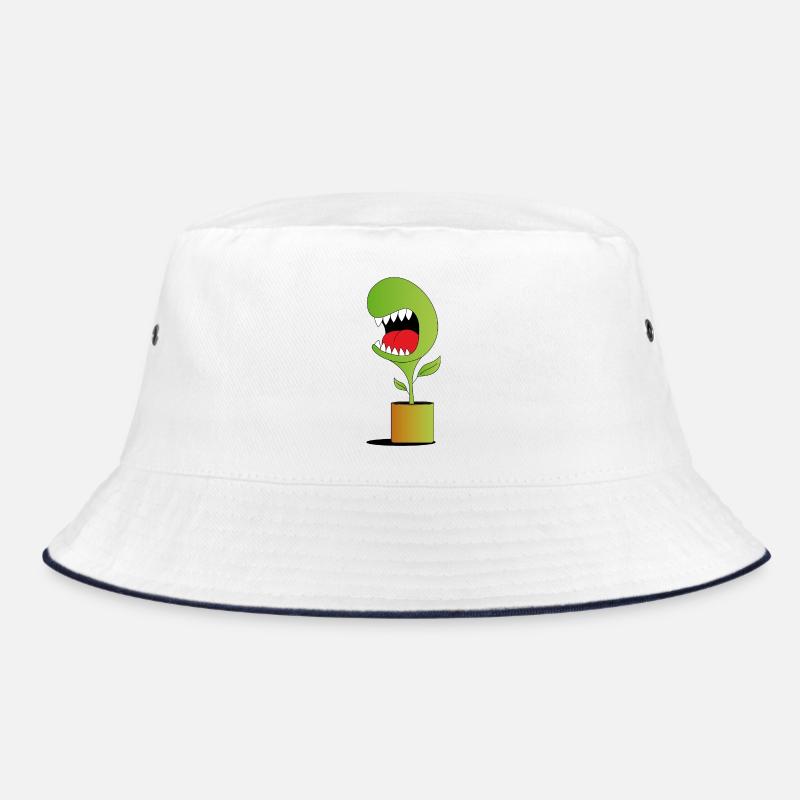 pflanze - Bucket Hat - Weiß/Navy