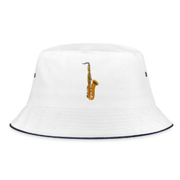Saxophone - Bucket Hat - white/navy - Front
