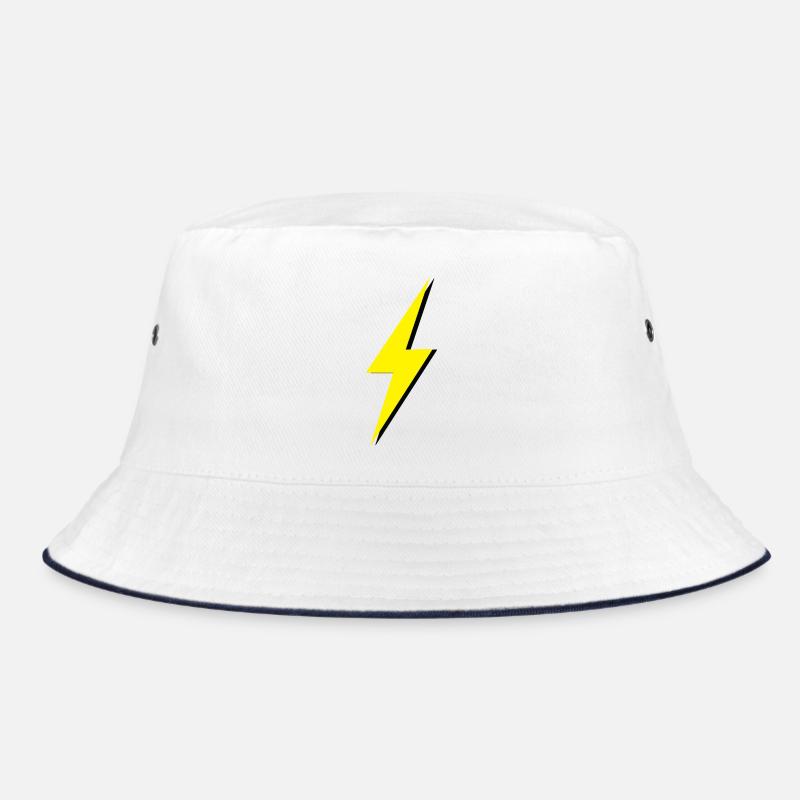 Gelber und schwarzer Blitz Bucket Hat