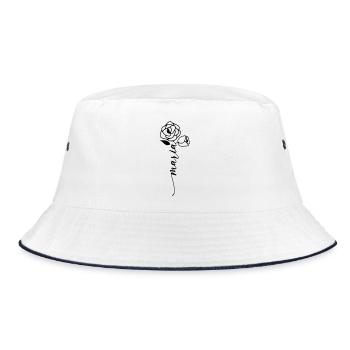 Maria Surname First Name Name Flower - Bucket Hat - white/navy - Front