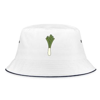 Leek - Bucket Hat - white/navy - Front