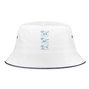 Dogs make our lives whole - Bucket Hat - white/navy - Front