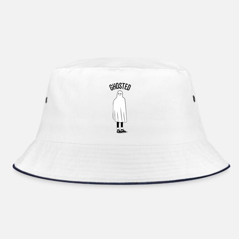 Ghosted Sad Ghost  - Bucket Hat - Weiß/Navy