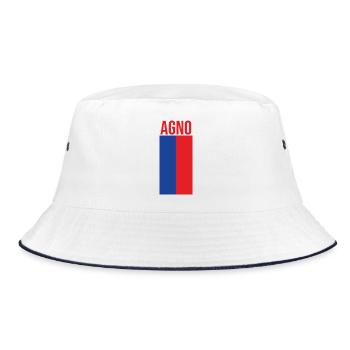 Agno Ticino Souvenir - Bucket Hat - white/navy - Front
