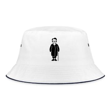 Grandma Senior - Bucket Hat - white/navy - Front
