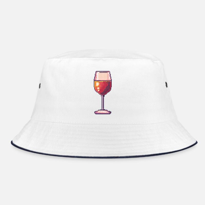 Verre à vin Pixel Retro - Bob - blanc/marine
