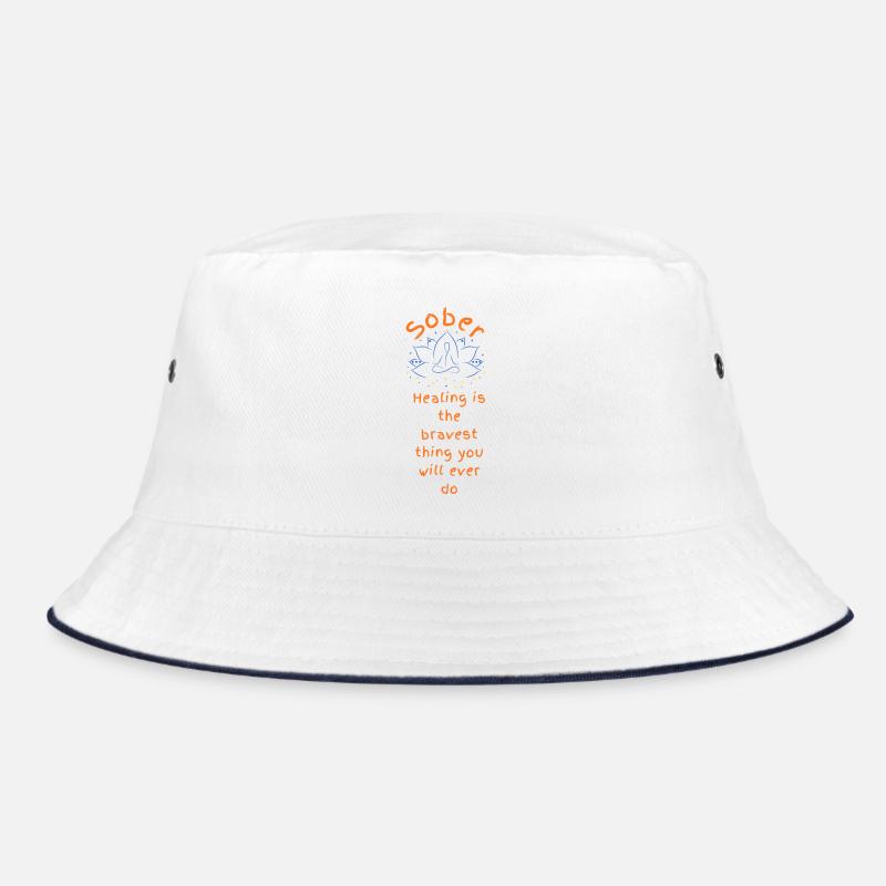 Tapferer Nüchternheits-Heil-Lotus Bucket Hat