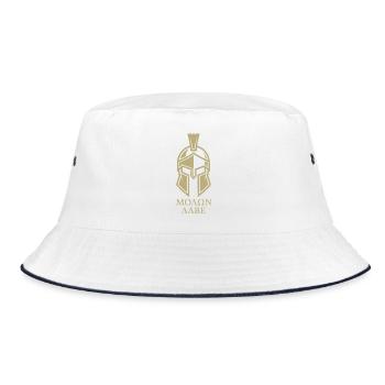 Casque Molon Labe Sparte, viens le chercher - Bob - blanc/marine - Devant